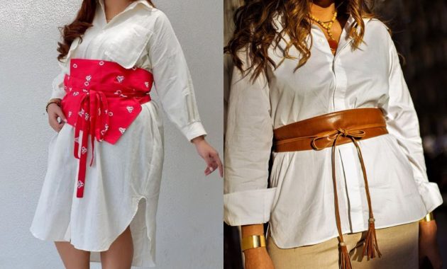 Salah satu tips outfit untuk wanita berbadan besar adalah mengenakan ikat pinggang untuk membuat bagian pinggang yang paling ramping menjadi lebih menonjol dan menciptakan kesan tubuh yang lebih proporsional.