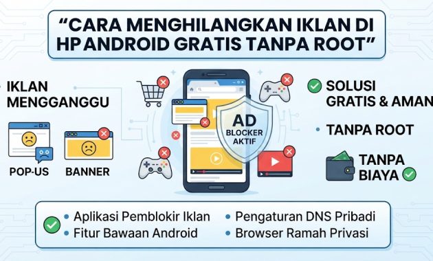 Cara Menghilangkan Iklan di HP Android Gratis Tanpa Root (AI Generate)