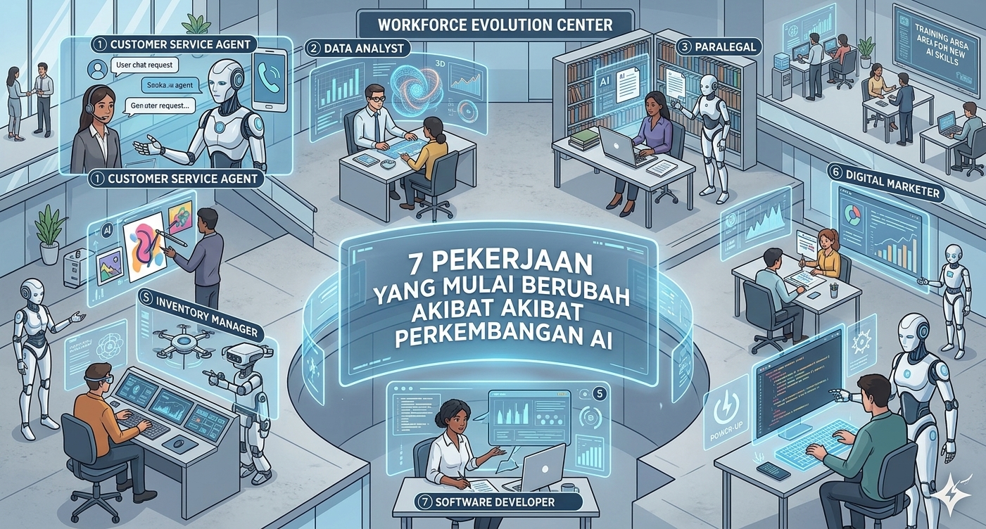 7 Pekerjaan Yang Mulai Berubah Akibat Perkembangan AI / AI Generate