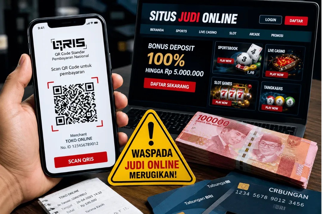 Praktik Judi Online Ilegal Melalui QRIS / diskominfo.jabarprov